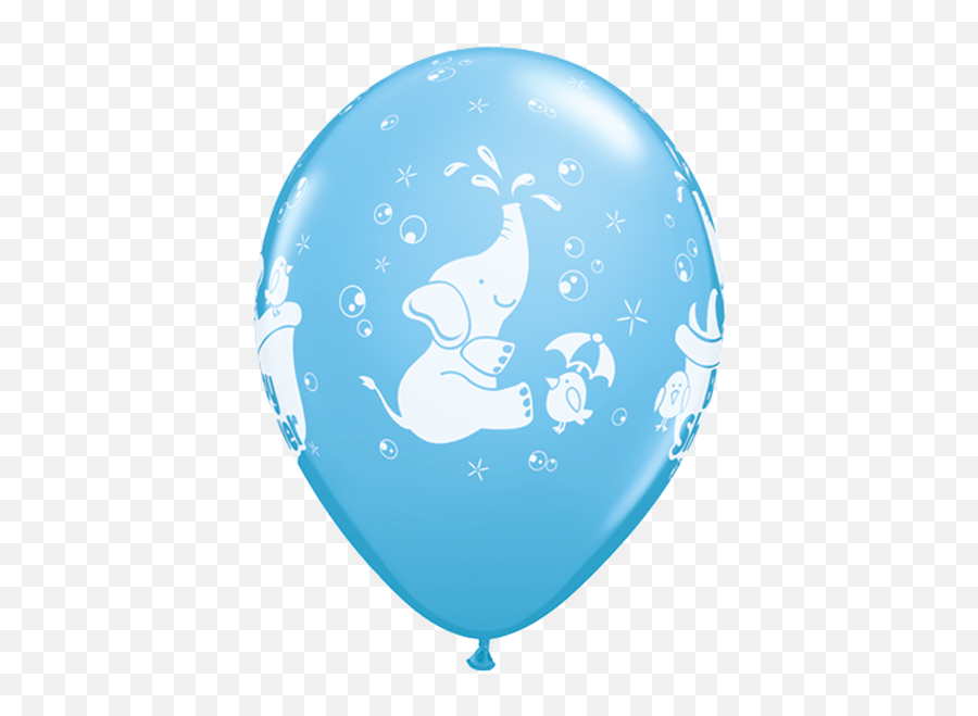 10 X 11 Assorted Baby Shower Elephant Qualatex Latex - Qualatex Latex Happy Birthday Balloons Emoji,Emoji Pig Shower