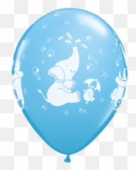 10 X 11 Assorted Baby Shower Elephant Qualatex Latex - Qualatex Latex Happy Birthday Balloons Emoji,Emoji Pig Shower