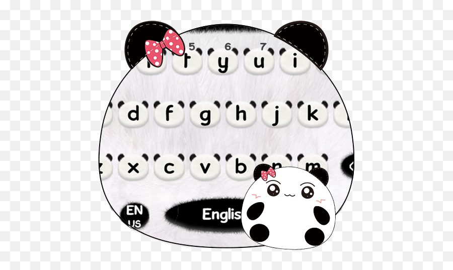 Cute Panda Keyboard Theme For Android - Download Cafe Bazaar Tema Keyboard Panda Emoji,Panda Emoji Text