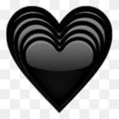 Download Black Heart Emoji Art - Girly,Emoji Art
