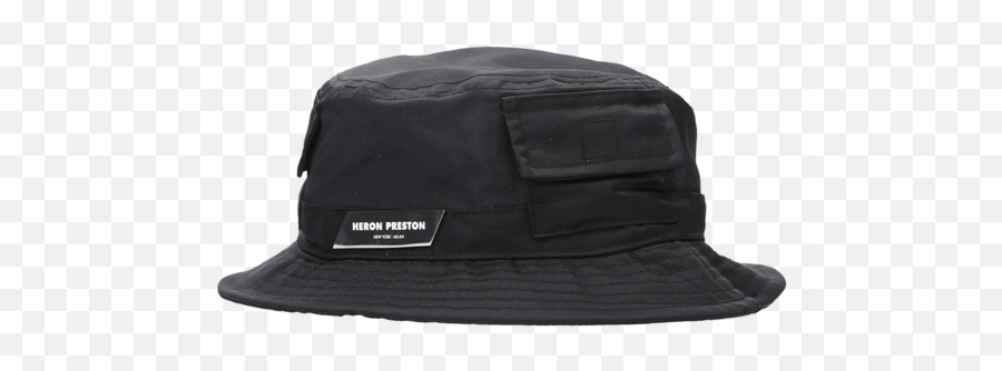 Heron Preston Bucket Hat - Black On Garmentory Solid Emoji,Wave Emoji Bucket Hat