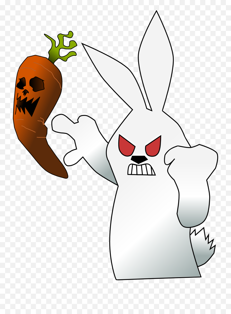 Free Photo Halloween Mad Cartoon Carrot Bunny Rabbit Angry - Bunny Scary Clip Art Emoji,Emoticon Marah