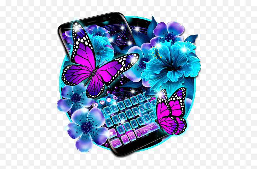 Twinkle Flower Butterfly Keyboard - Mobile Phone Emoji,Twinkling Emoji