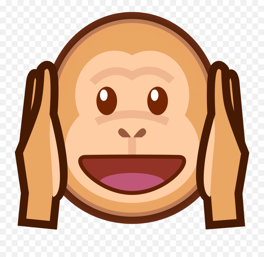 Hear - Noevil Monkey Emoji Clipart Free Download Transparent Hear No Evil,Evil Emoji
