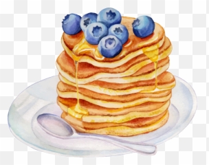 Watercolor Pancakes Food Sticker - Food Painting Emoji,Pancake Designs Emojis