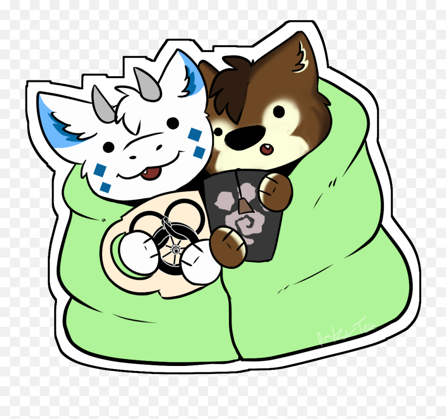 Double Bean Snuggles By Artzytea By Zarell - Fur Affinity Happy Emoji,Snuggle Emoji