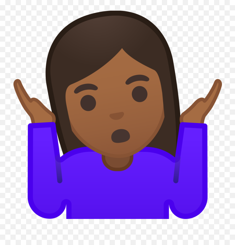 Person Shrugging Emoji With Medium - Shrug Shoulders Emoji,Shrug Emoji\\