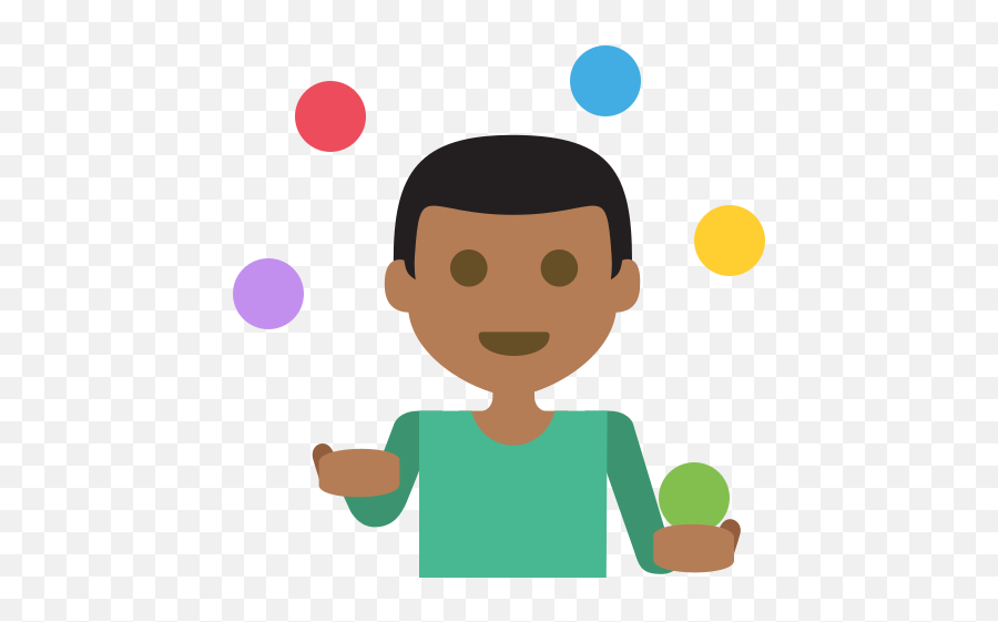 Medium - Persona Haciendo Malabares Dibujo Emoji,Finally A Dark Skin Emoji