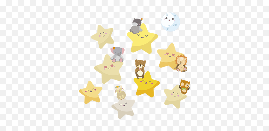 Stars Baby Wall Sticker - Estrella Bebe Png Emoji,Yellow Star Emoji
