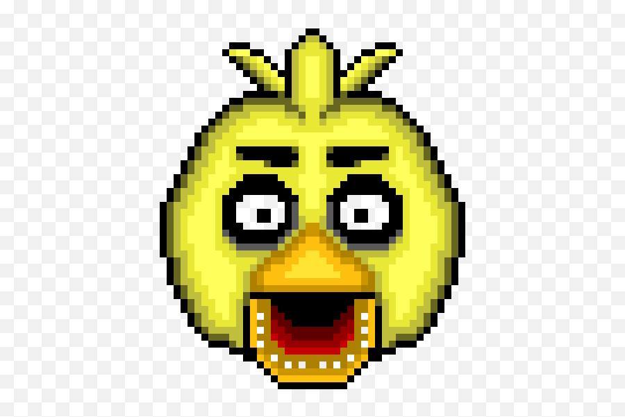 Pixel Art Gallery - Fnaf Chica Pixel Art Emoji,Cute Pixel Emoticon