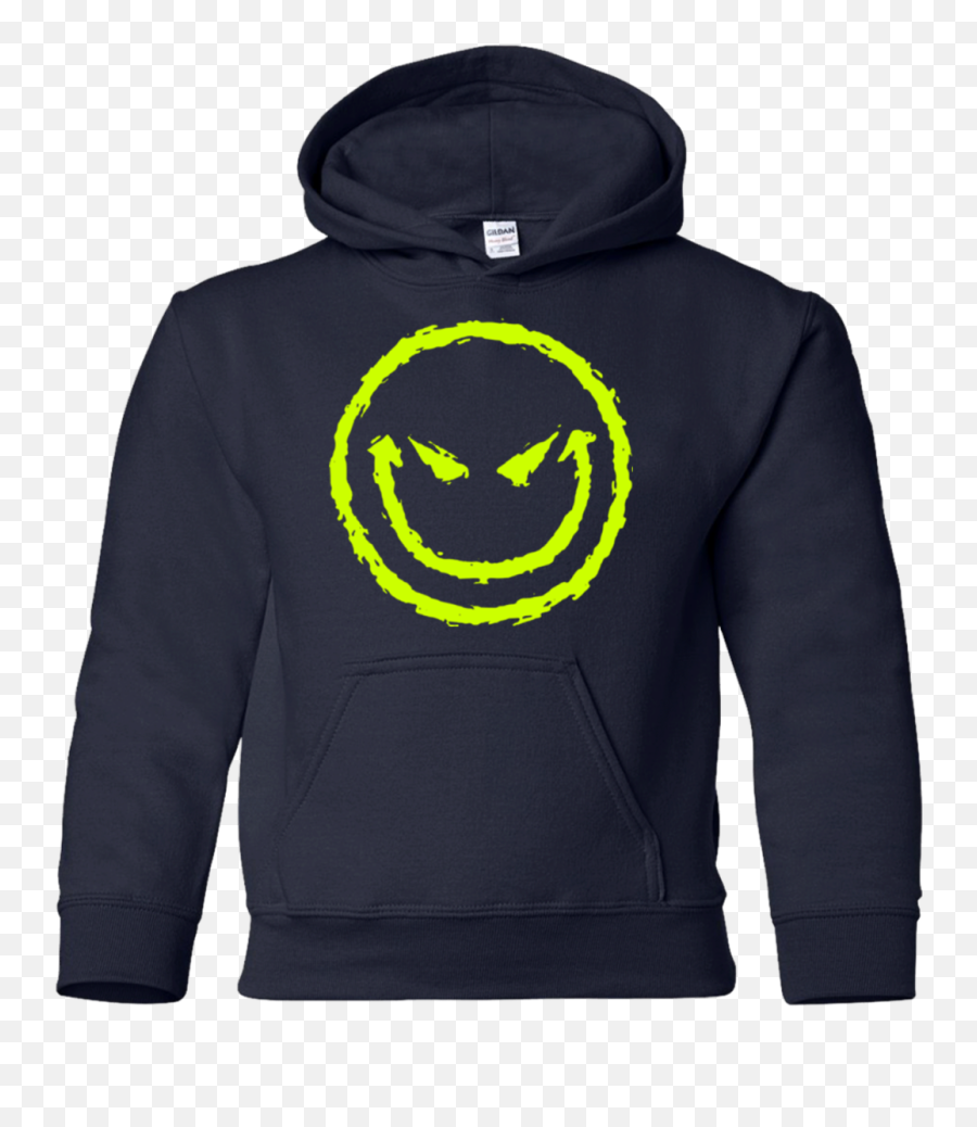 Youth Pullover Hoodie Navy Yxl - Acid Tekno Emoji,B D Emoticon