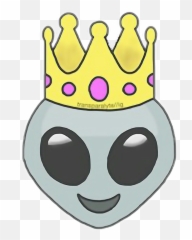 Emojis Corona Png - Alien With Crown Full Size Png Alien Emoji With Crown,Corona Emoji