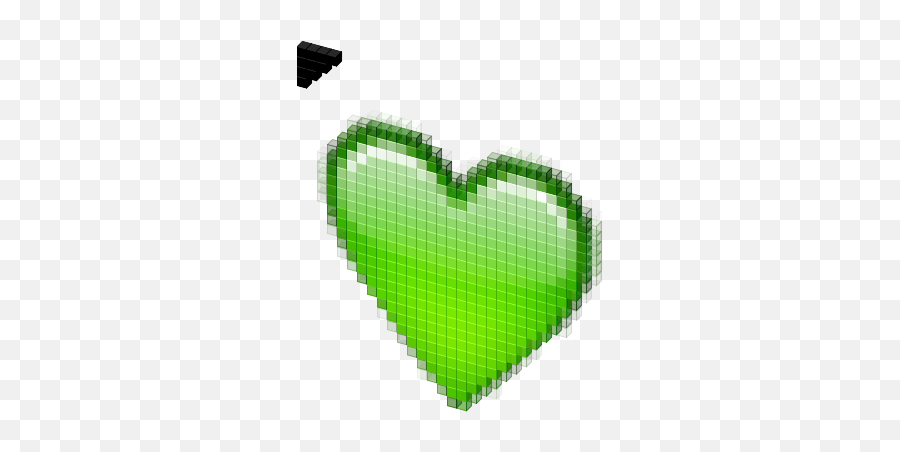 Green Heart Emoji Cursor - Horizontal,Dark Green Heart Emoji