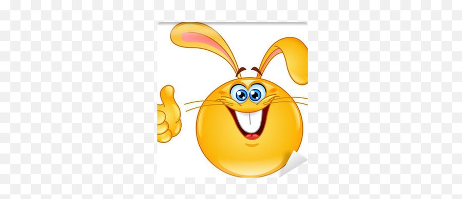 Fotobehang Bunny Emoticon U2022 Pixers - We Leven Om Te Veranderen Thumbs Up Emoticon Emoji,Bunny Emoticon