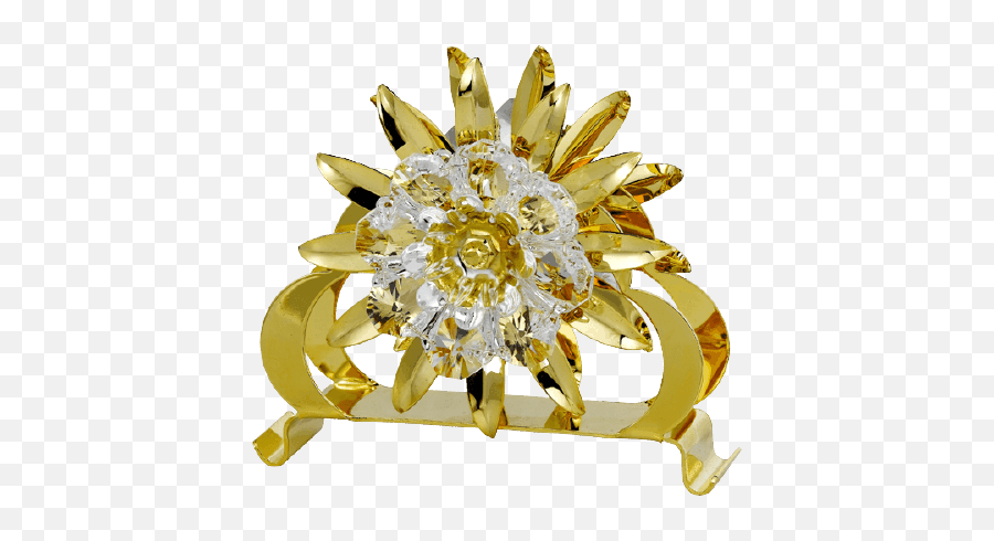 Sun Flower Napkin Holder 24k Gold Plated Gift - Solid Emoji,Masks Symbilizing Emotions