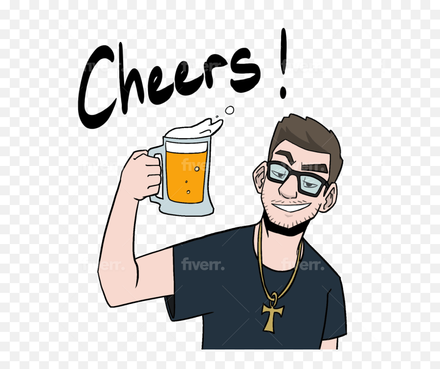 Create Hand Drawn Twitch Emotes For You - Drinking Beer Twitch Emote Emoji,Hidden Emoticon Cheers Twitch