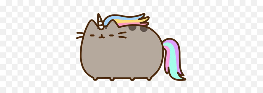 Facebook Messenger Pusheen Sticker 40 Free Download - Unicorn Pusheen The Cat Emoji,Black And White Pusheen Emojis