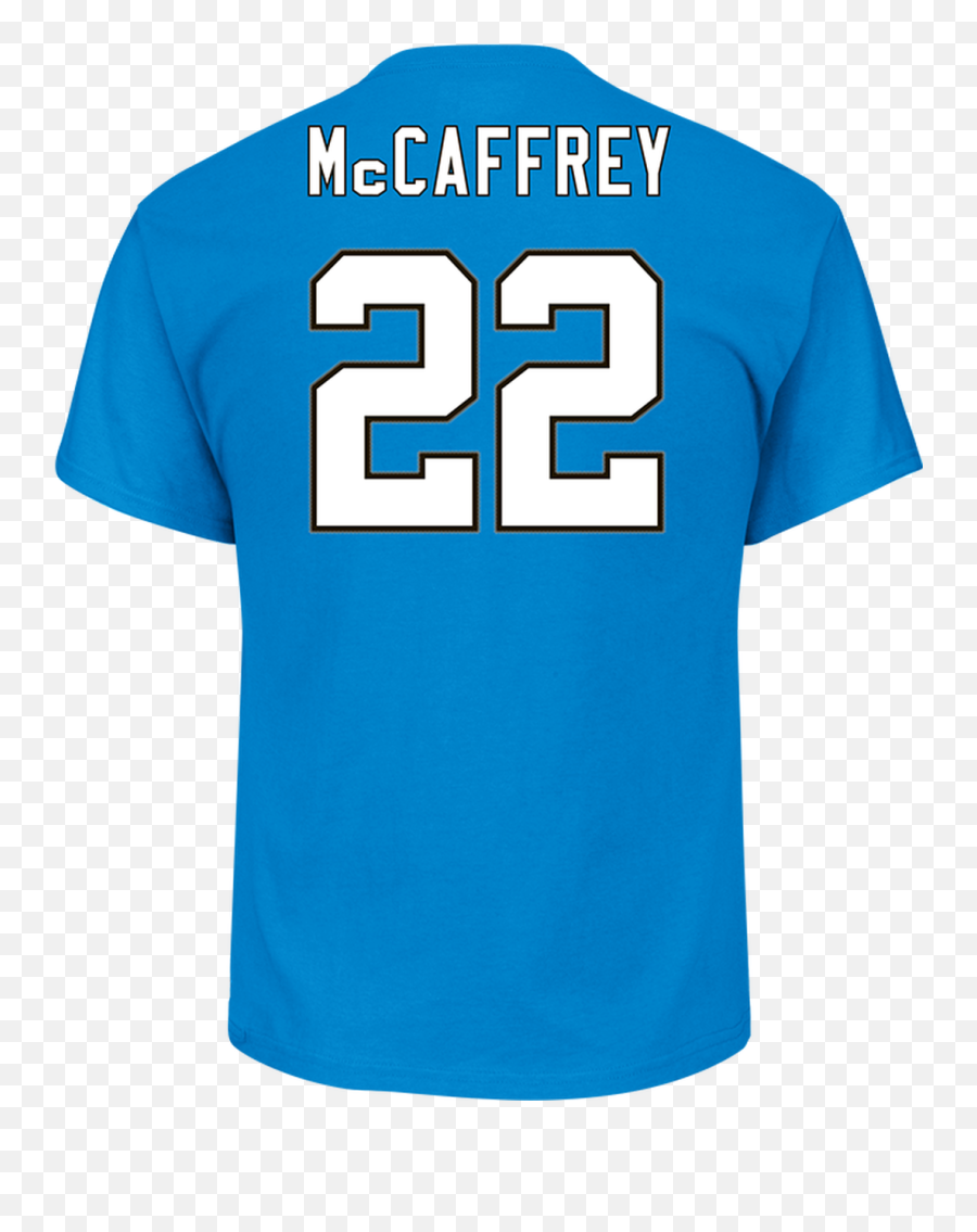 Carolina Panthers Christian Mccaffrey - Short Sleeve Emoji,Thunder Majestic Emoji T-shirt