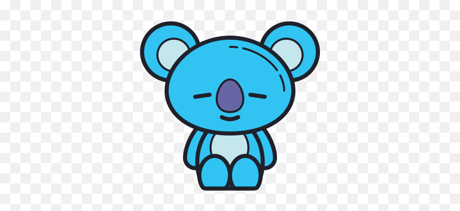 Bt21 Koya Icon In Color Hand Drawn Style - Koya Bt21 Emoji,Emojis Para Colorir