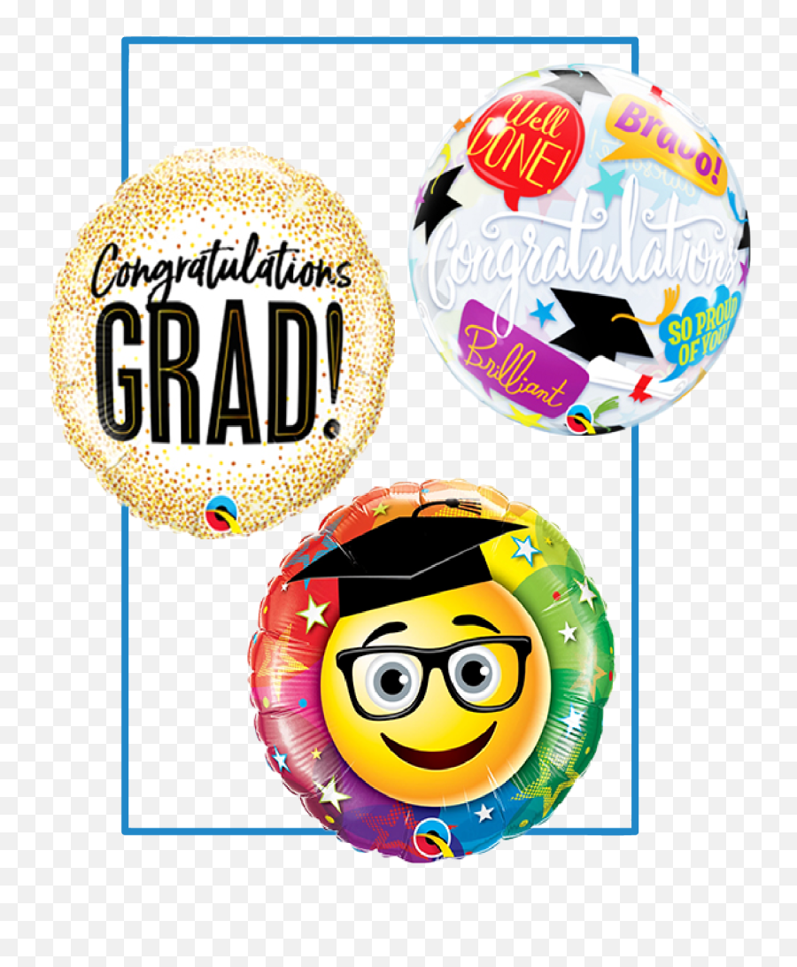 Balloons Occasions Balloons Graduation - Balloon Emoji,Foil Hat Emoticon