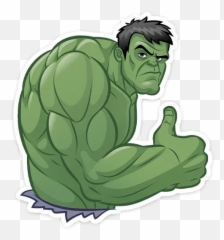 Telegram Sticker 4 From Collection - Hulk Emoji,Hulk Smash Emoticon On Bttv