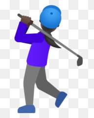 Mujer Jugando Al Golf Con Tono De Piel - Black Golfer Emoji,Emoticon Bate De Beisbo