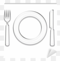 Assiette Et Couverts Wall Mural - Charger Emoji,Eating Utensil Emojis