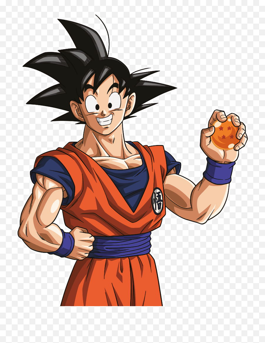 Smiling Goku Holds 4 - Star Dragon Ball Render Renders Aiktry Goku Render Emoji,Star Fist Emoji