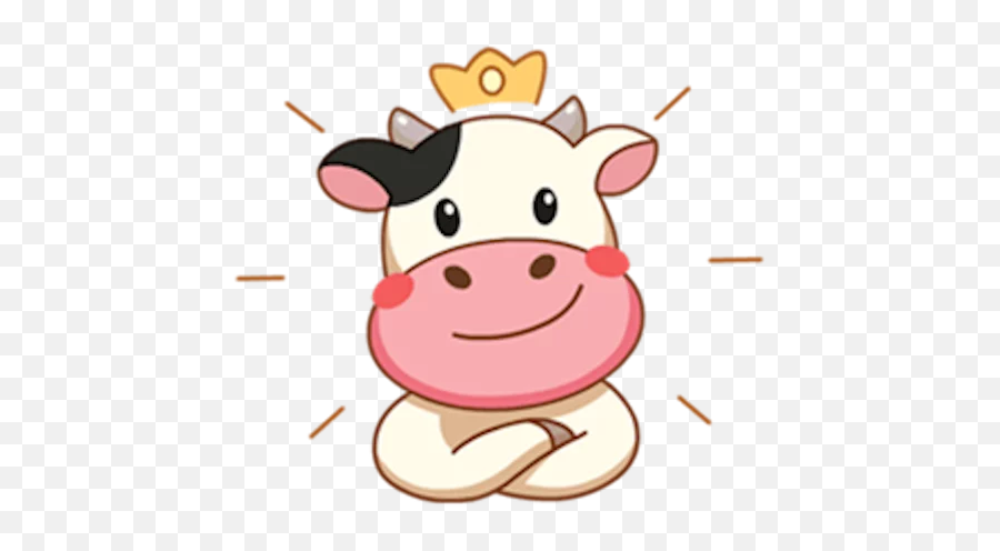 Telegram Sticker From Collection Momo Cow Emoji,Cow Emoji