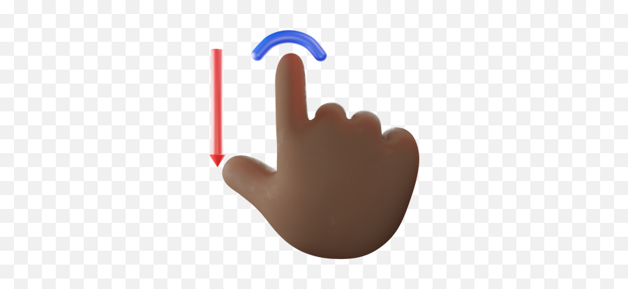 Premium Touch Swipe Down 3d Illustration Download In Png Emoji,Waving Hand Emoji