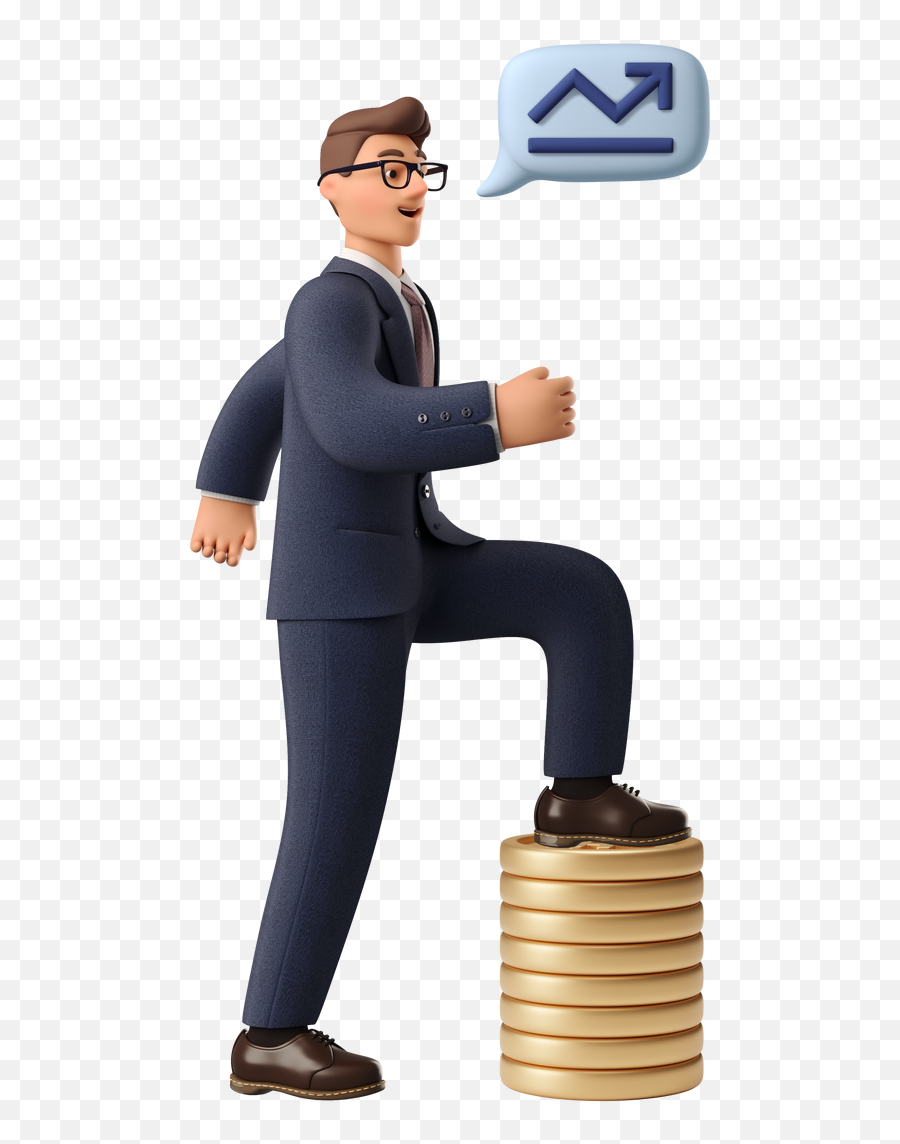 Business Growth Illustration In Png Svg Emoji,Meditating Businessman Emoji