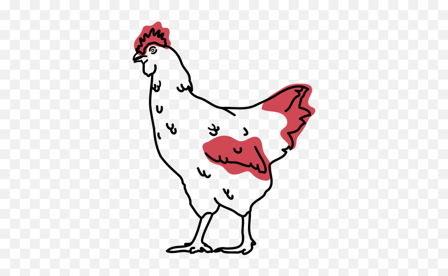 Color Stroke Semi Colored Chicken Transparent Png U0026 Svg Vector Emoji,Chicken Head Emoji