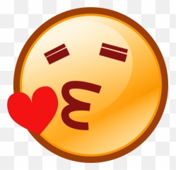 Face Blowing A Kiss Emoji Clipart - Seni Çok Seviyorum Canm Ailem,Kiss Emoji