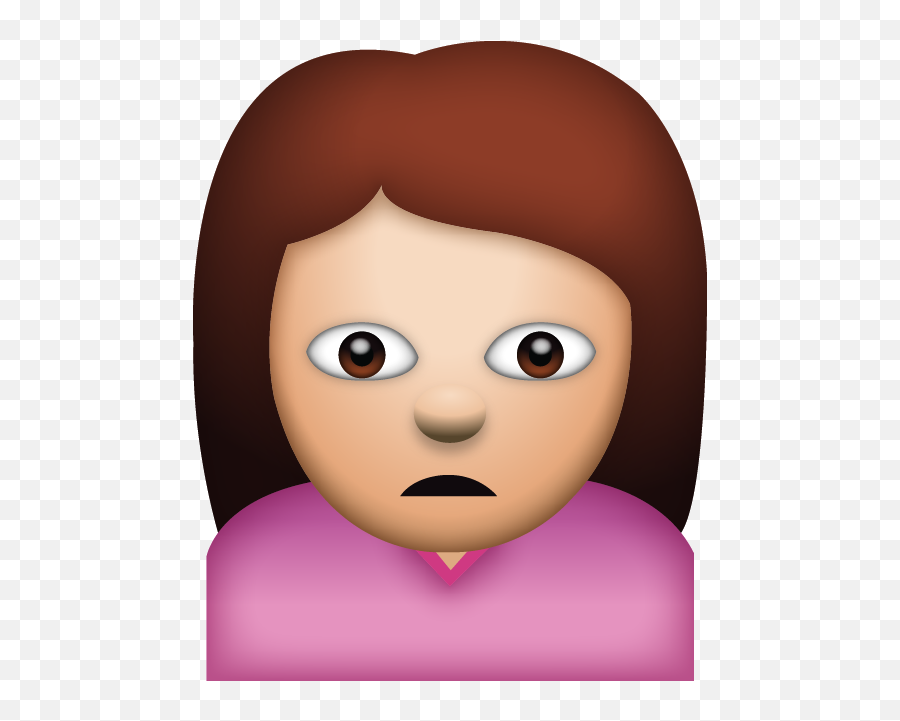 Download Woman Frowning Emoji - Sad Girl Emoji Png,Disappointed Emoji