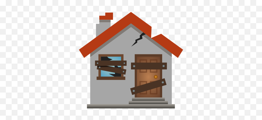 Derelict House Icon - Horizontal Emoji,Chimney Emoji