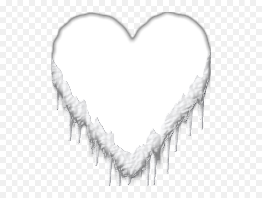 Frozen Heart - Frozen Heart Black And White Emoji,Frozen Heart Emoji