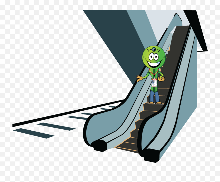 Stairsescalator - Illustration Clipart Full Size Clipart Chute Emoji,Emoji Pentagrama