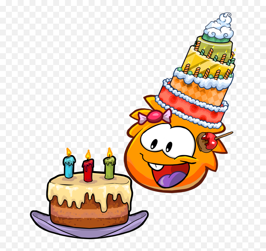 Happy Birthday Orange Puffle - Club Penguin Transparent Club Penguin Penguin Birthday Emoji,Emoticons Secretos Club Penguin