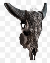 Carved Cow Skull - Carved Cow Skull Emoji,Cow Showing Emotion