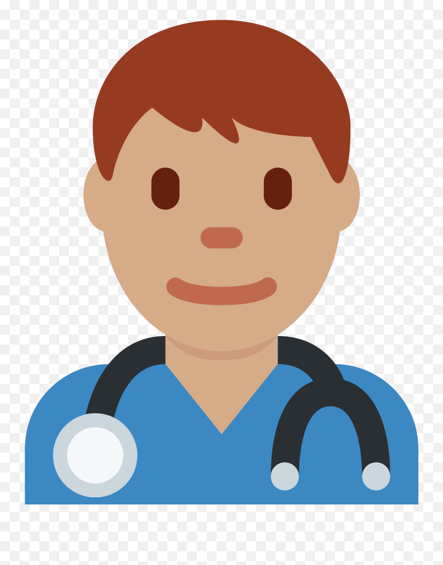 Man Health Worker Emoji Clipart - Black Male Doctor Emoji,Nurse Emoji