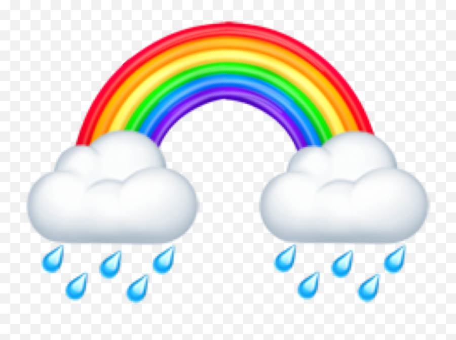 Emoji - Rainbow Rain Cloud Png,Rain Emoji