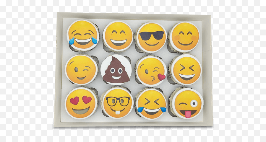 Emoji Cupcakes - Happy,Cupcakes With Emoji