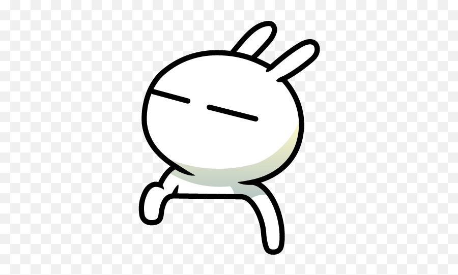 Tuzki Bunny Emoji Cute Characters Black And - Tuzki,Bunny Emoticon