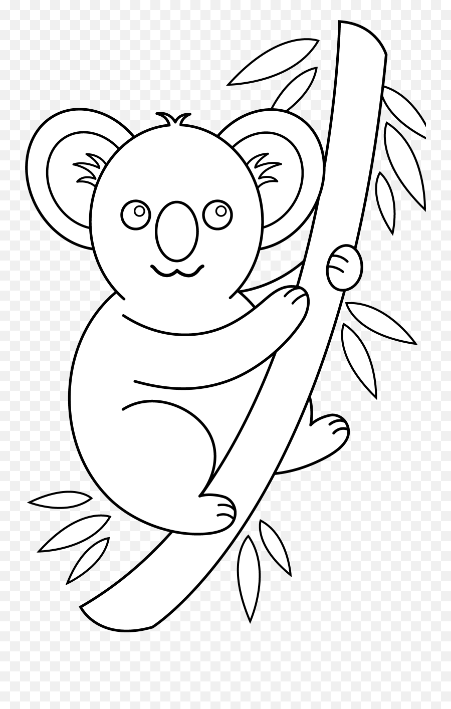 Free Koala Black And White Download Free Clip Art Free - Clipart Outline Koala Black And White Emoji,Koala Emoji Png