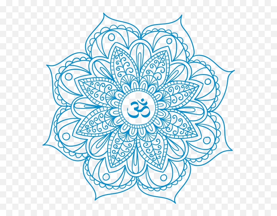 Mandala Coloring Book Om Meditation - Om Png Download 626 Transparent Blue Mandala Png Emoji,Om Symbol Emoji
