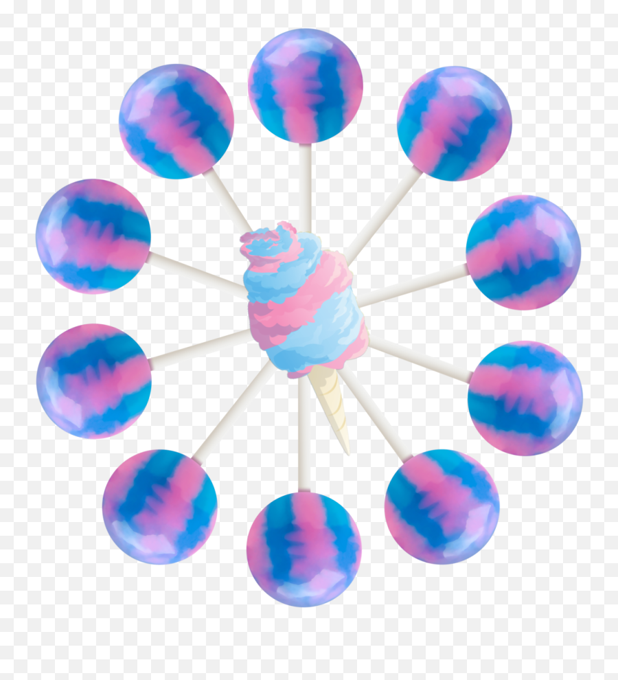 10ct - Cotton Candy Lollipop Emoji,Emotion Lolipop3.0