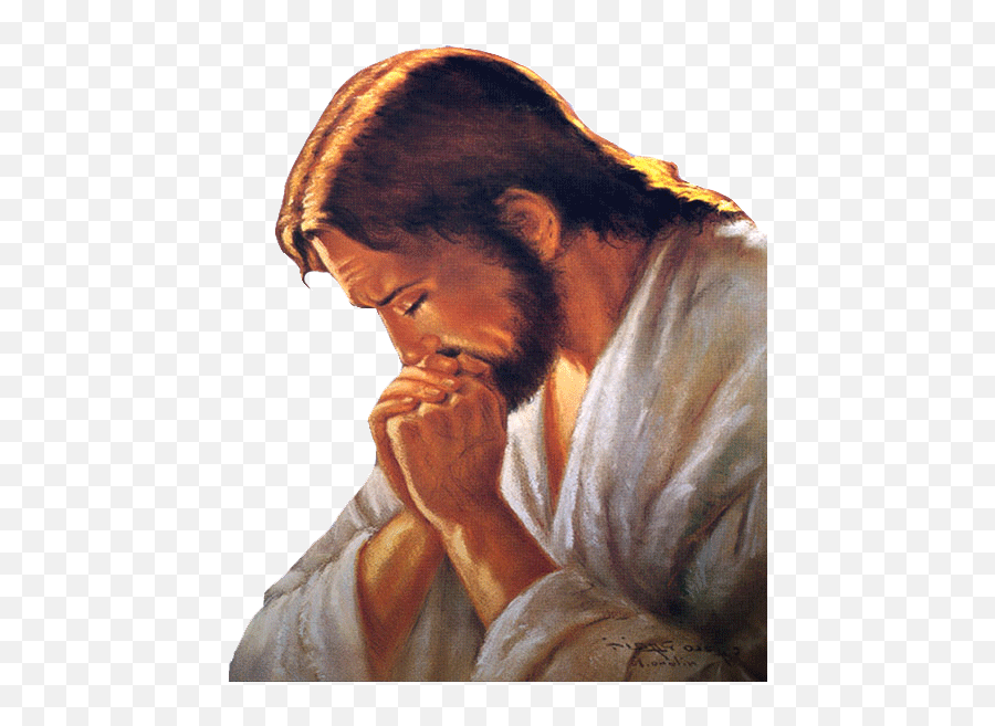 Jesus Orando Parte 2 - Jesus Pray Emoji,Emoticon De Nube Y Rayo Whatsapp
