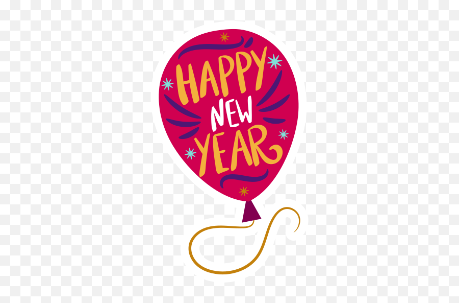 Happy New Year Stickers - Free Entertainment Stickers Emoji,How To Make Happy New Years Emoticons With Keyboard