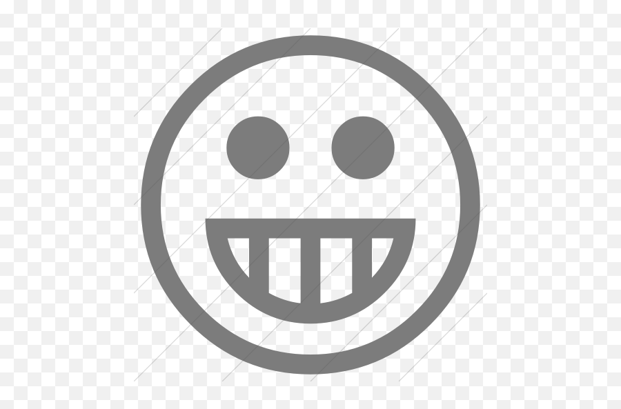 Iconsetc Simple Dark Gray Classic Emoticons Grinning Face Icon Emoji,?????????. Grin Emoticon