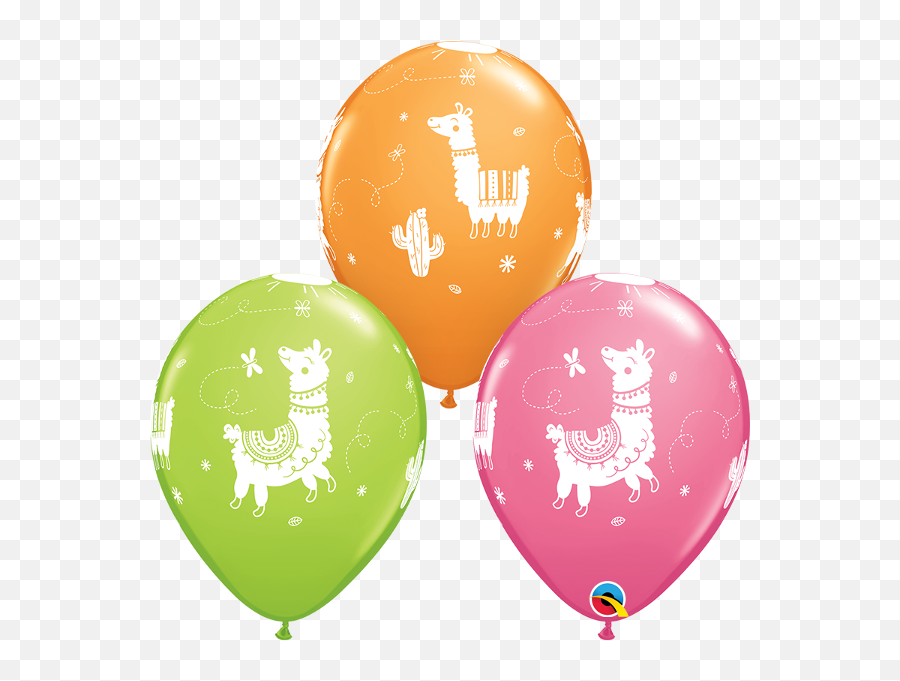 25 X 11u0027u0027 Llamas Qualatex Latex Balloons U2014 Edu0027s Party Pieces - Balloon With Number 5 Emoji,Emoji Party Supplies